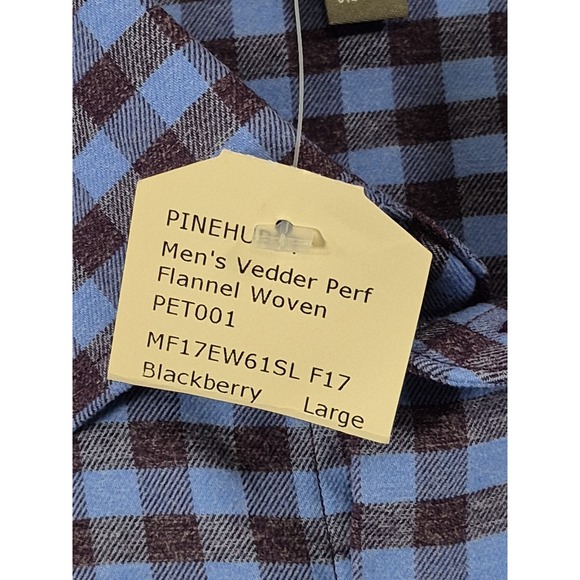 Peter Millar Blue and Brown Checkered Casual Button Down Shirt - Picture 4 of 8